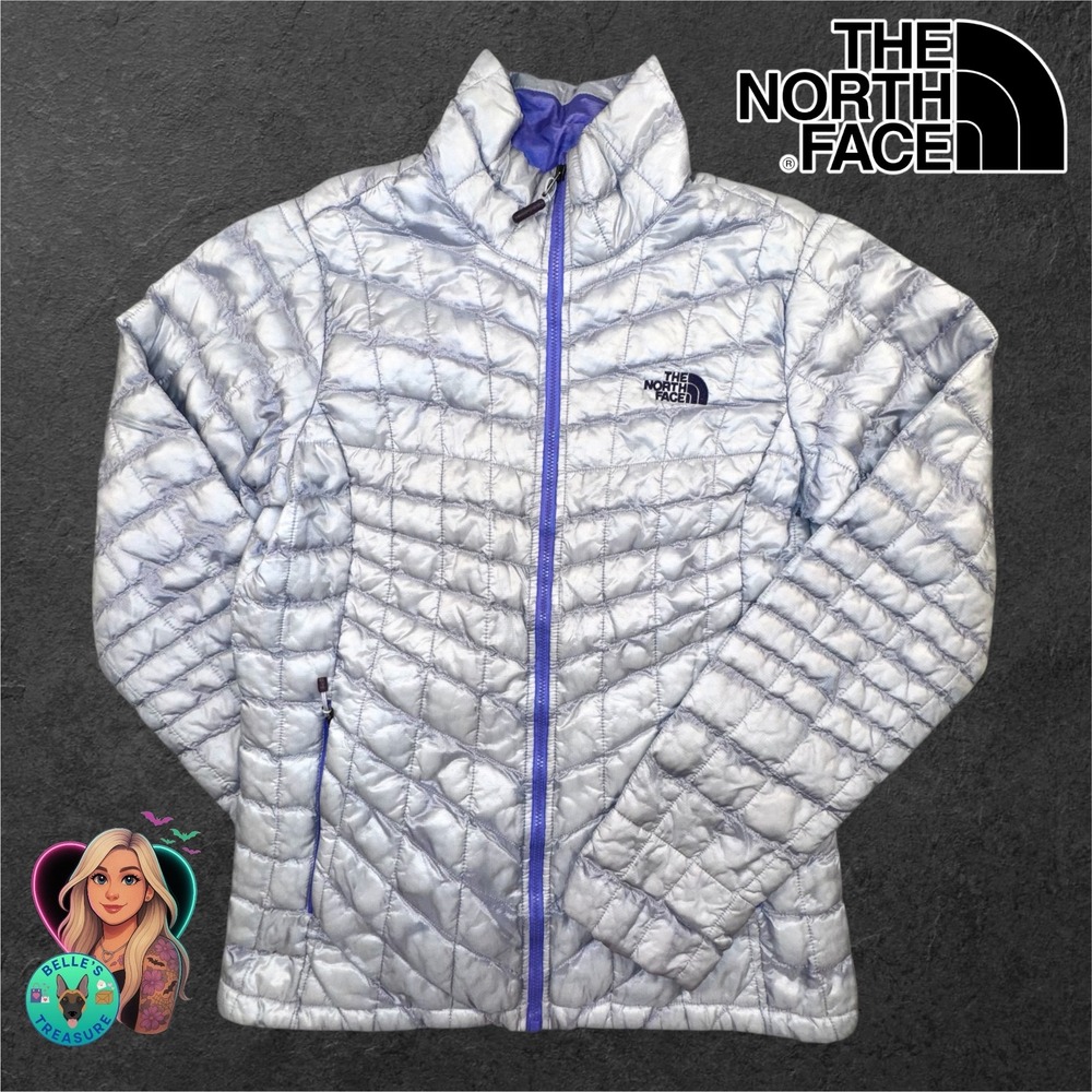 The North Face Womens Small Thermoball Insulated Quilted Jacket Lavender Purple